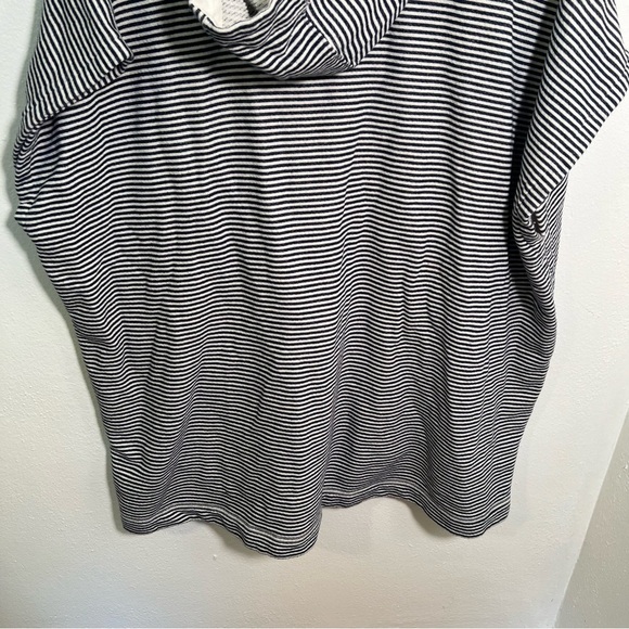 J. Crew Beach Cover up Poncho Blue Beige Stripes XS/S - Picture 9 of 12